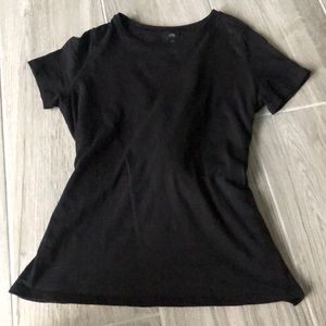 Black shirt with tie back